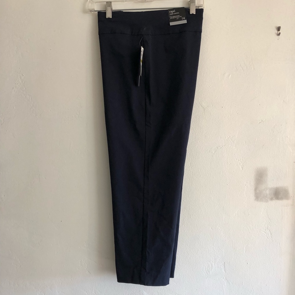 Navy Blue Tummy Control Capris